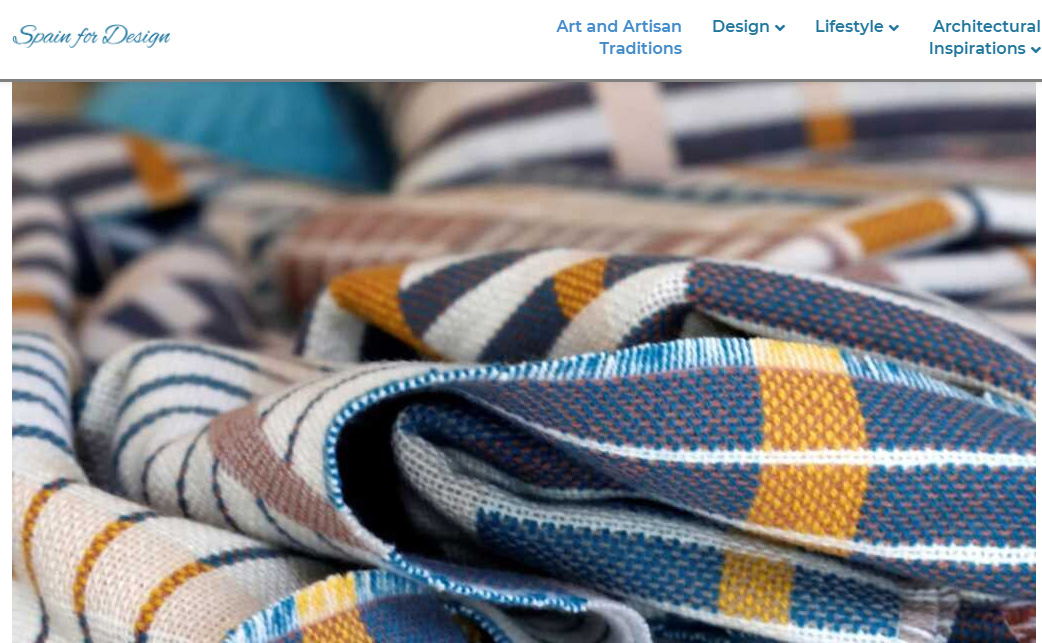 Spain for Design interview and feature with Anna Champeney blankets / Articulo online con plaids Anna Champeney