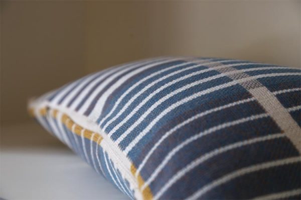 Detail of merino cushion by Anna Champeney Studio